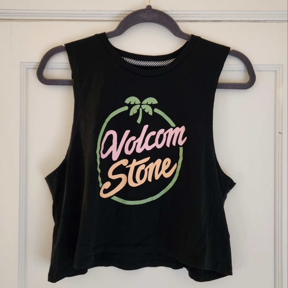 Volcom Stone - Tropical Cropped Tank Top 🌴